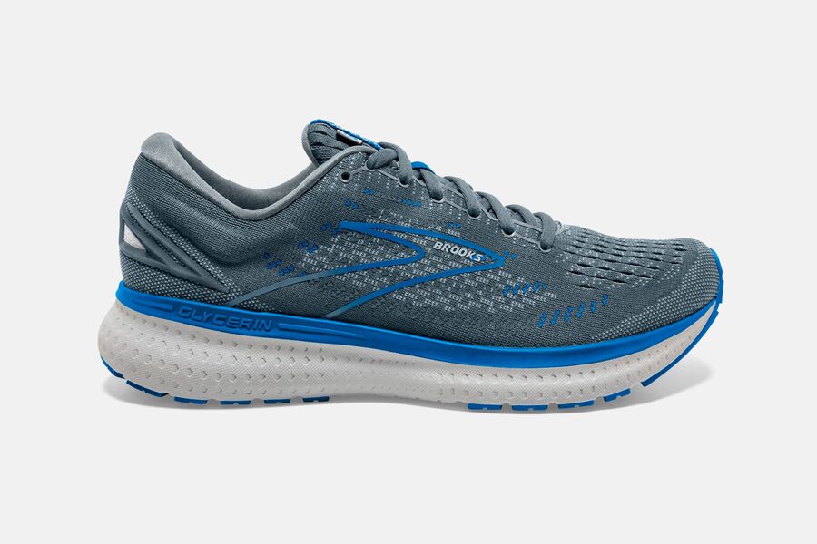 Brooks Men's Glycerin 19 Road Running Shoes Quarry/Grey/Dark Blue ( WPDSC8625 )